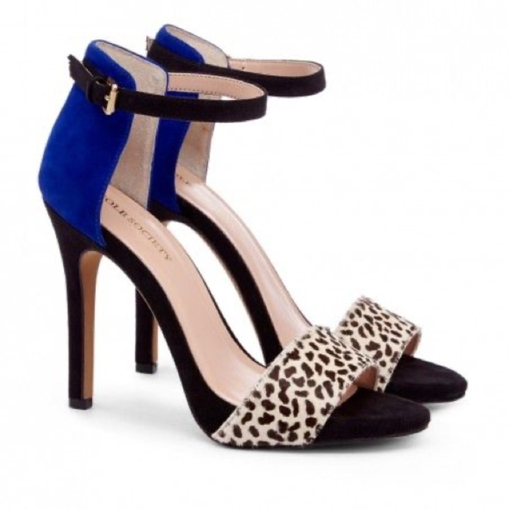 Sole Society Blue Ankle Strap 'Sheila' Heel Sandal